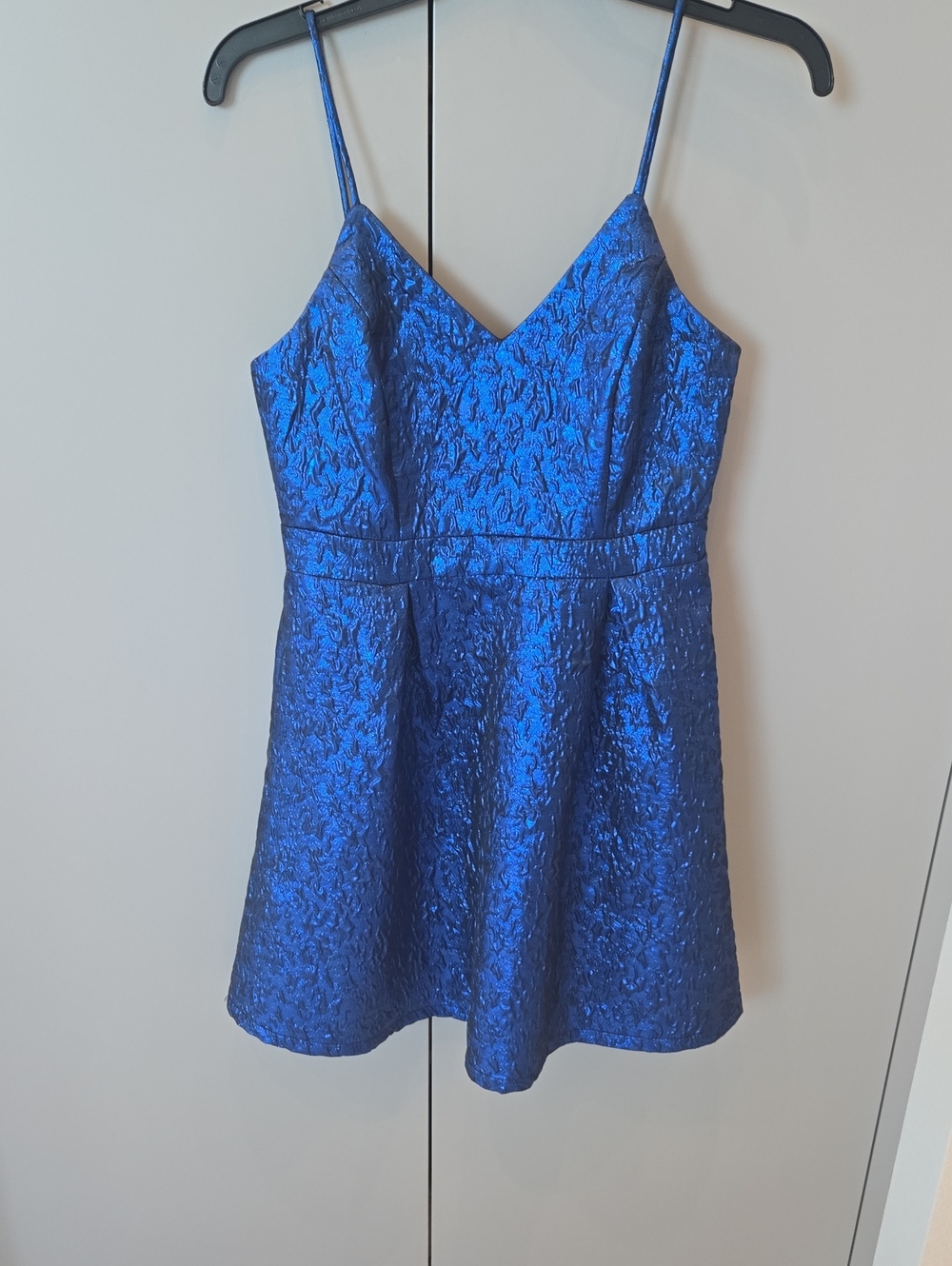 Lulu's Royal Blue Textured Party Dress